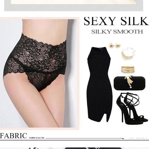 NEW High Waist Slender Lace Brief Panties - Picture 11 of 14